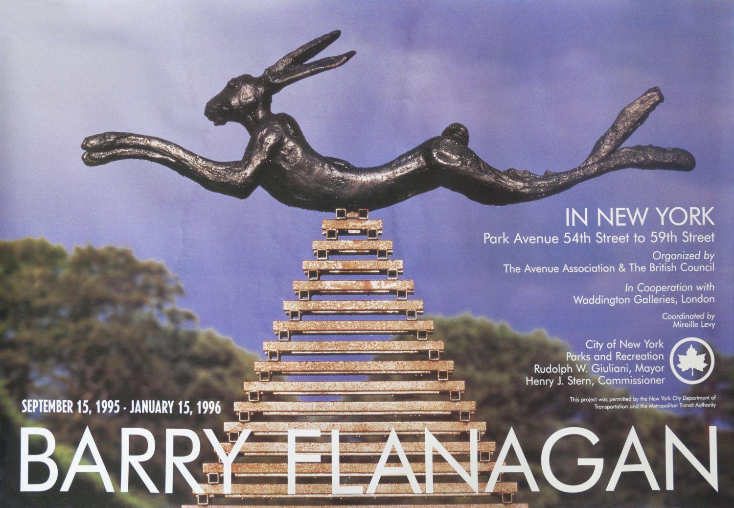 ‘Barry Flanagan’, New York Park Avenue 54th Street to 59th Street, USA (1995 – 1996)